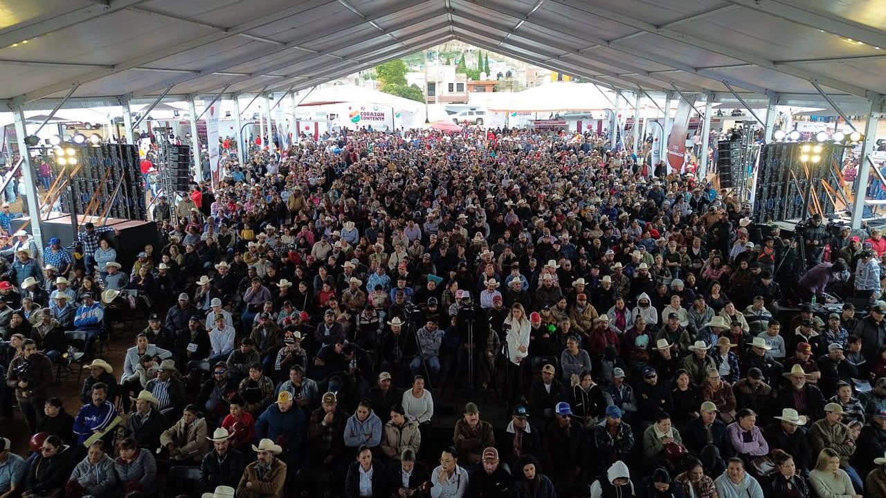 David Monreal durante la presentación de resultados y obras para la región de Sombrerete.